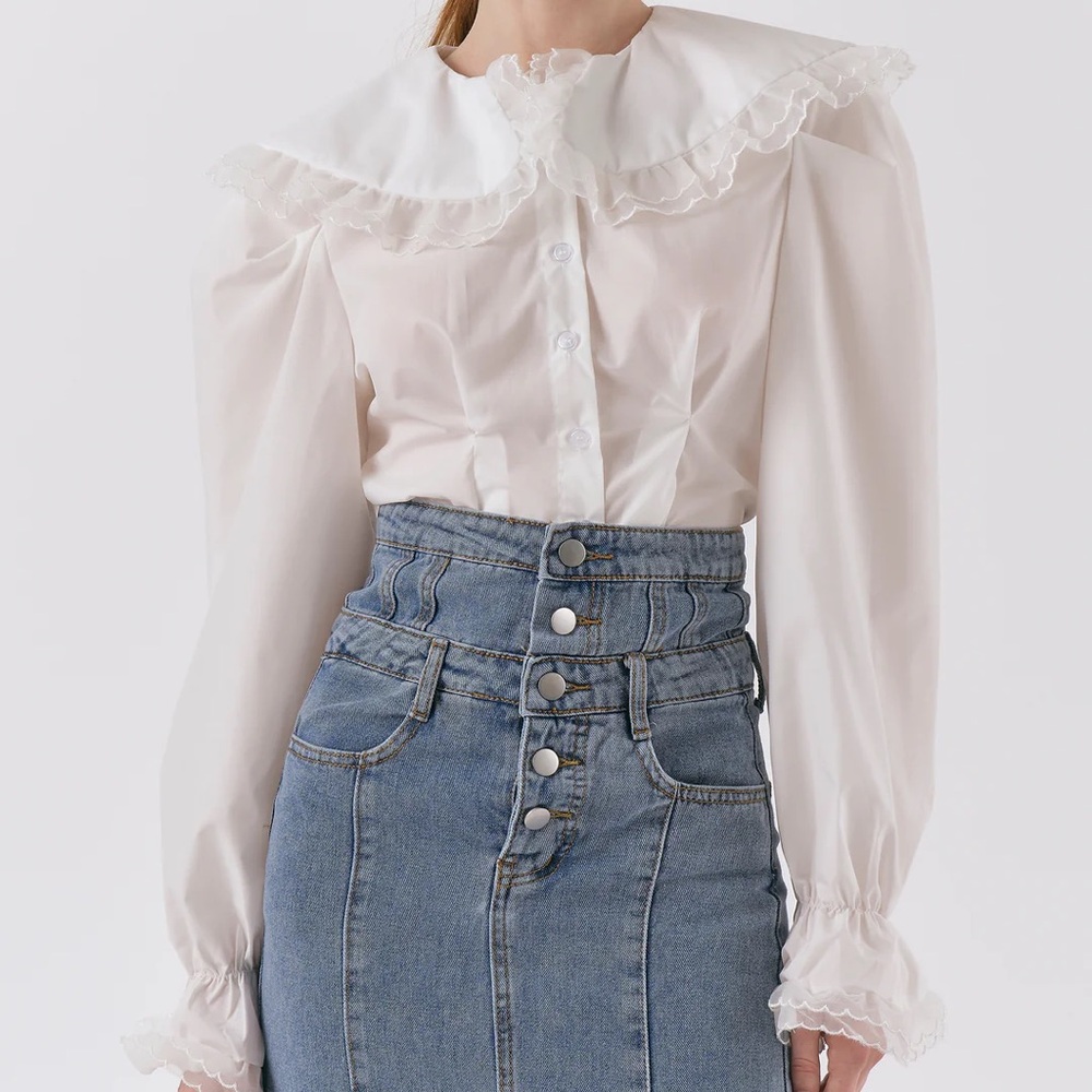 STORETS EVELYN LAPEL BLOUSE